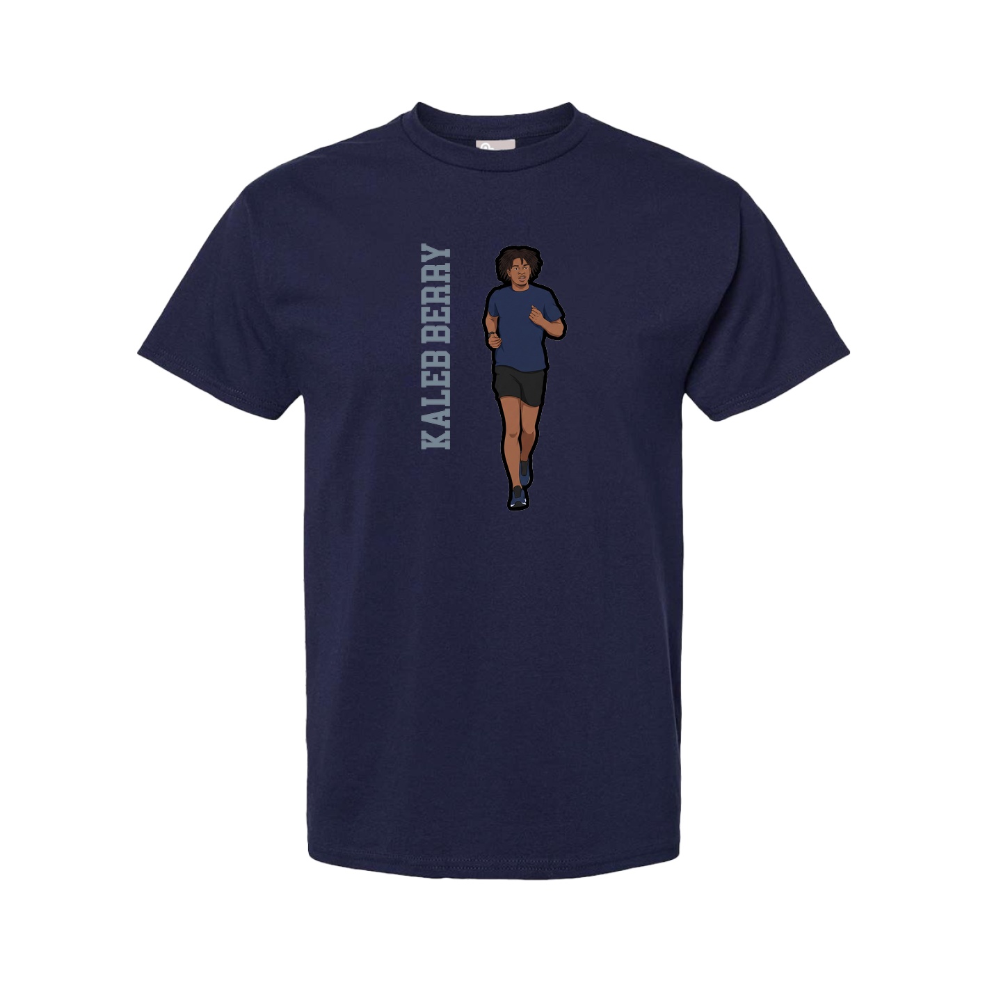 Tee — Name Vertical in Navy