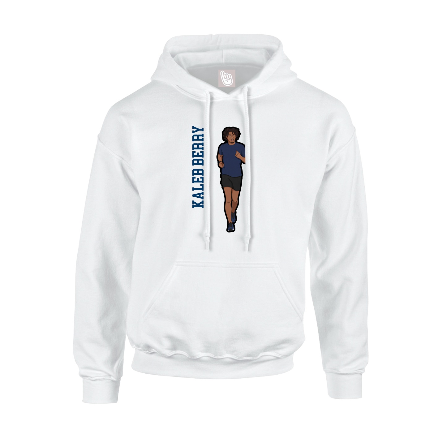 Hoodie — Name Vertical in White