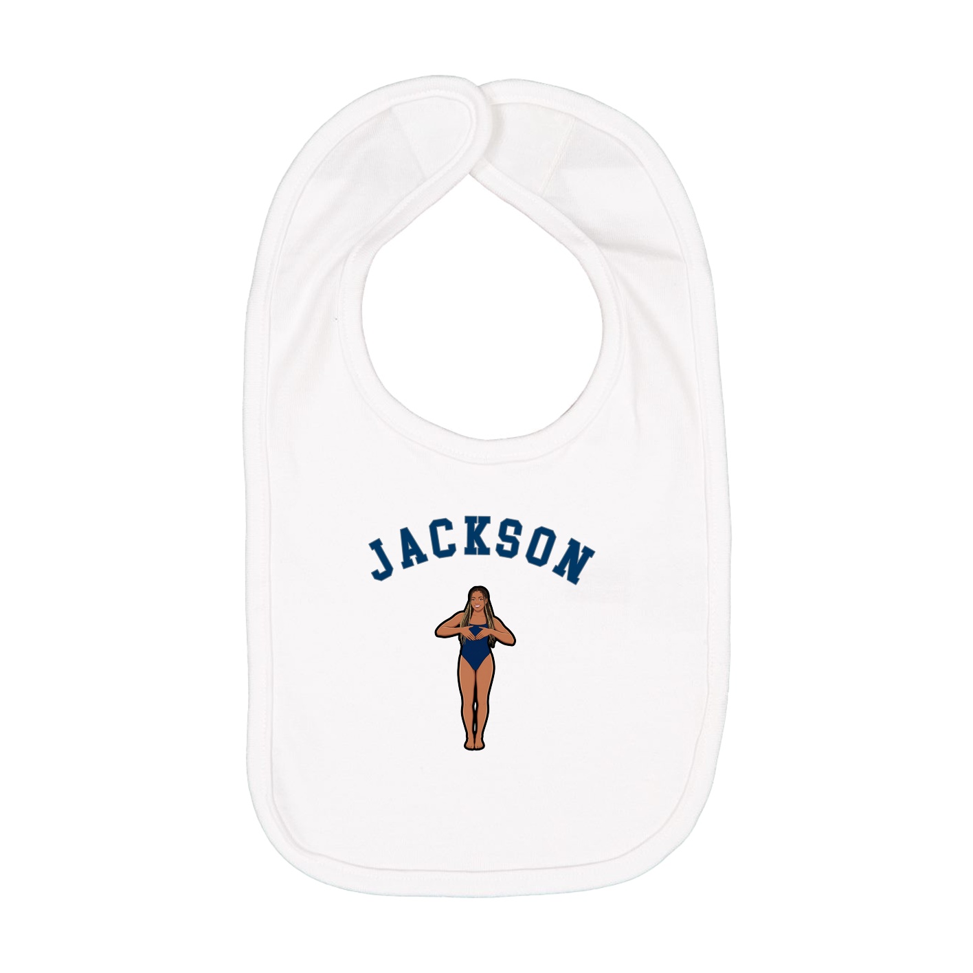 Infant Bib — Shirsey Arch in White