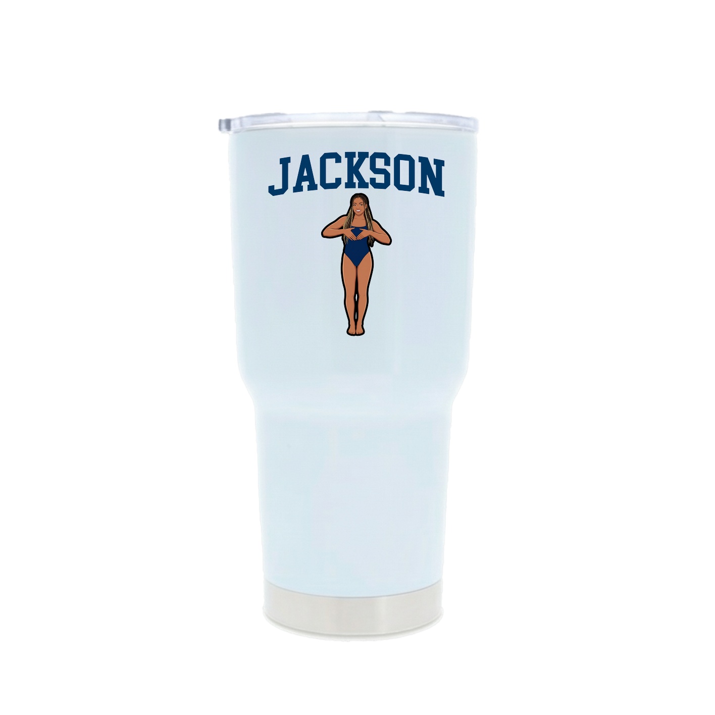 30oz Stainless Steel Tumbler — Shirsey in White