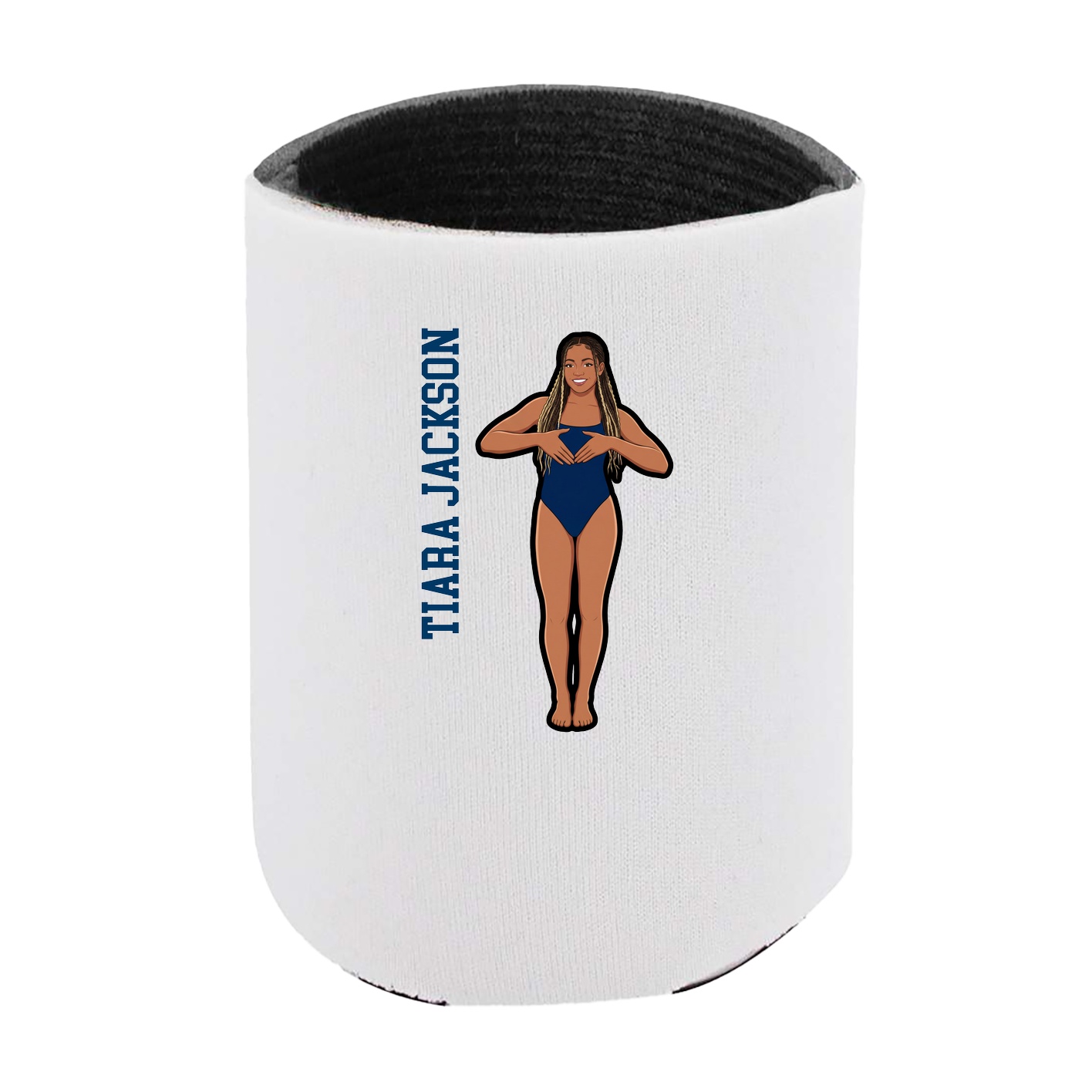 Can Holder — Name Vertical in White