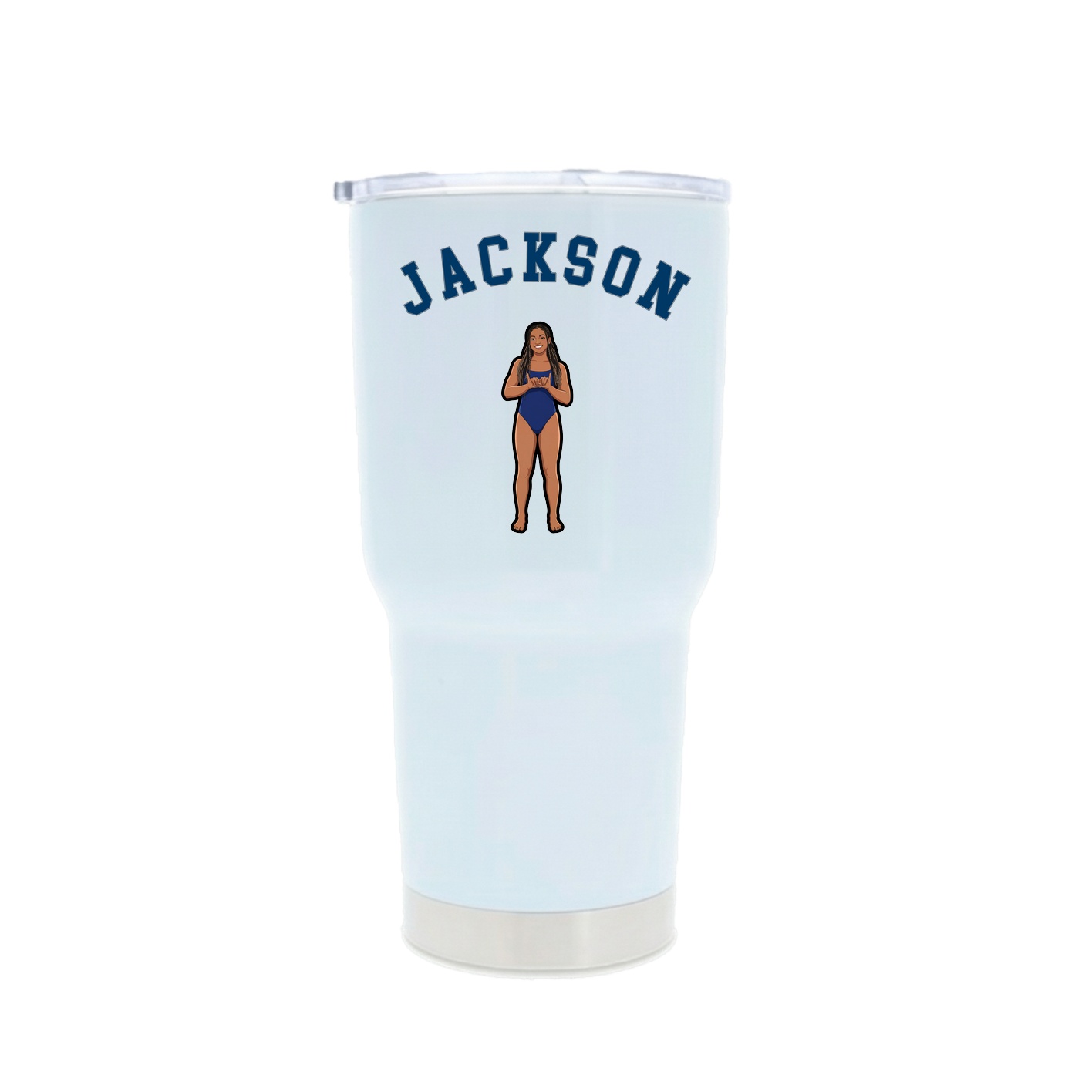 30oz Stainless Steel Tumbler — Shirsey Arch in White