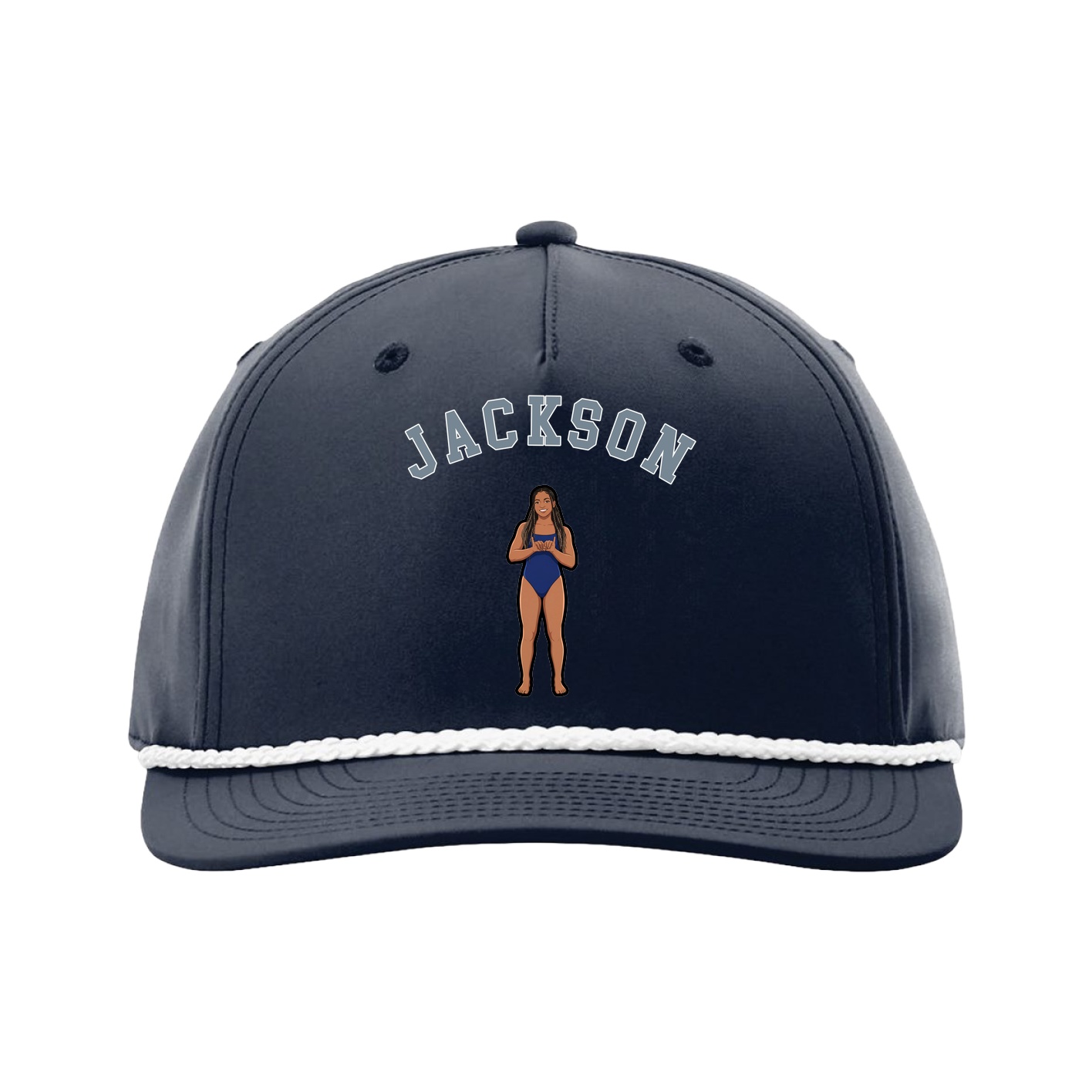Five-Panel Classic Rope Cap — Shirsey Arch in Navy