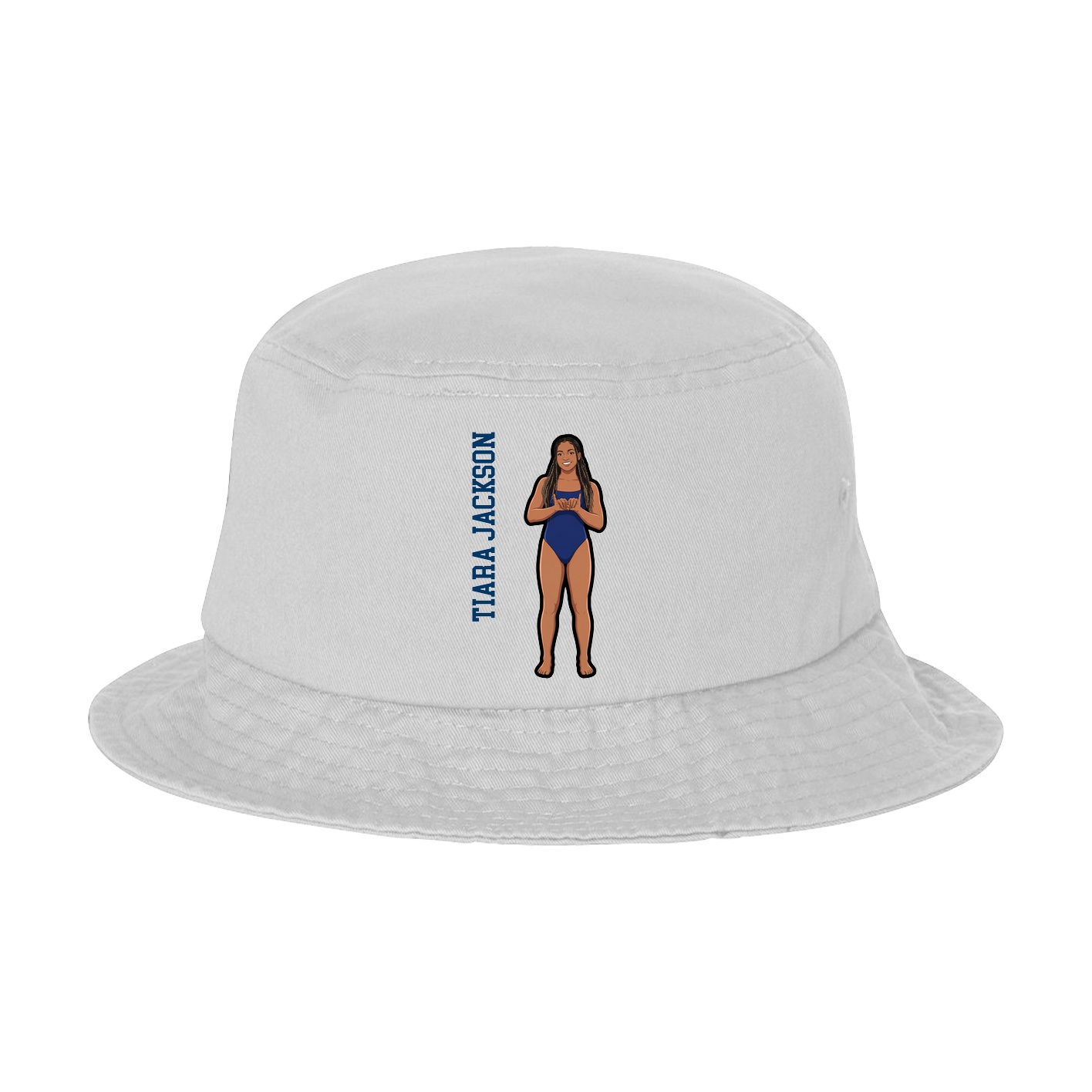 Bucket Cap — Name Vertical in White