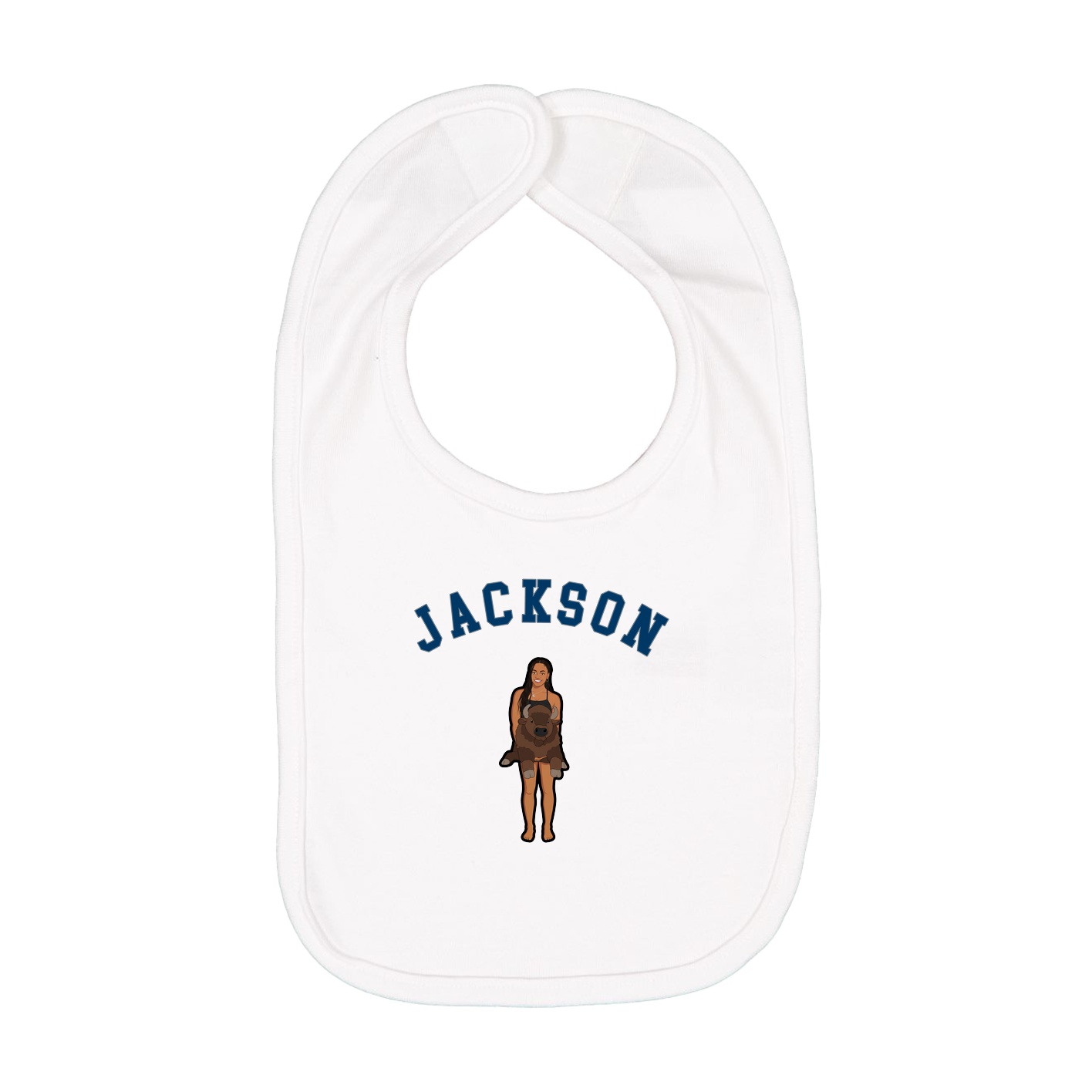 Infant Bib — Shirsey Arch in White