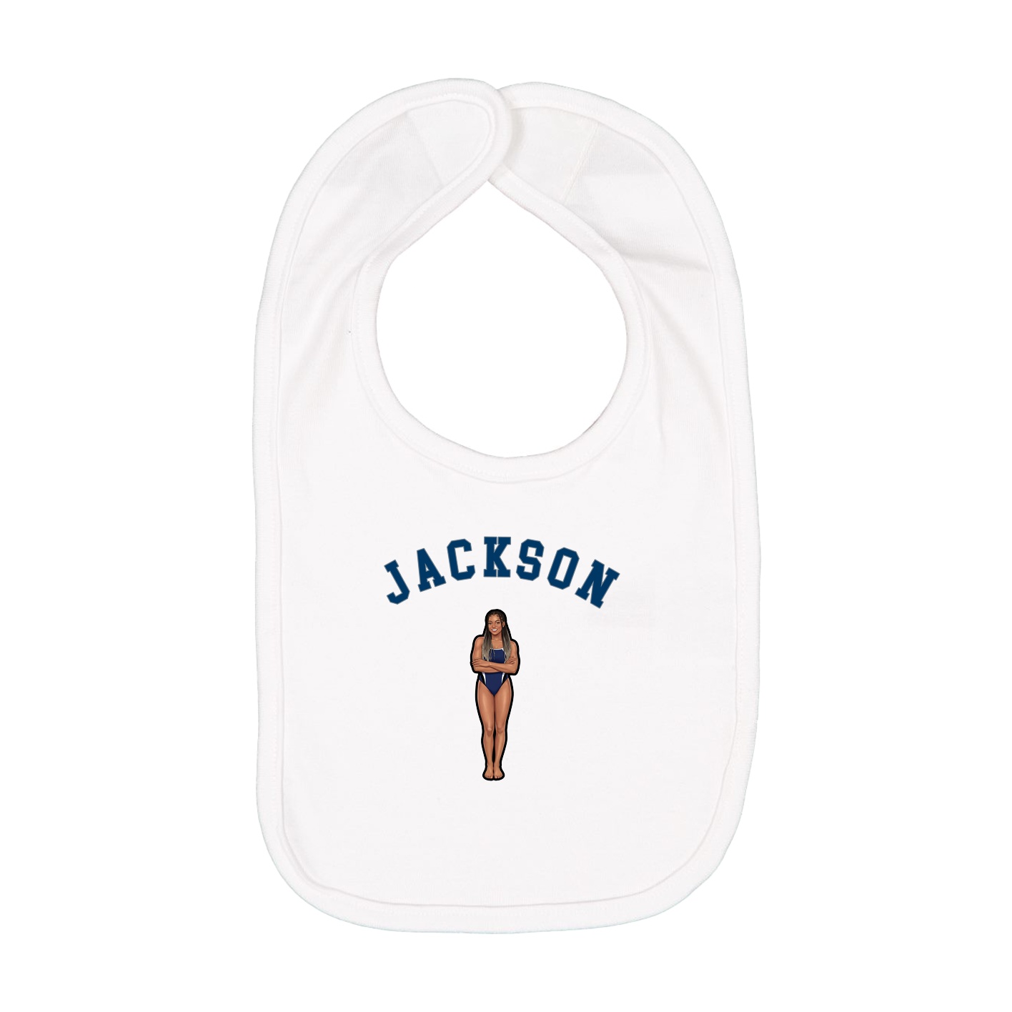 Infant Bib — Shirsey Arch in White