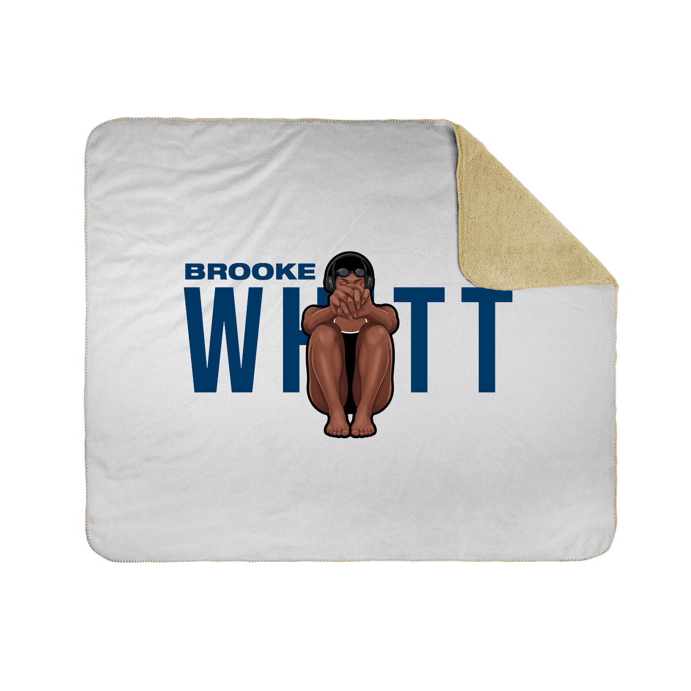 Throw Blanket — Player Name in White