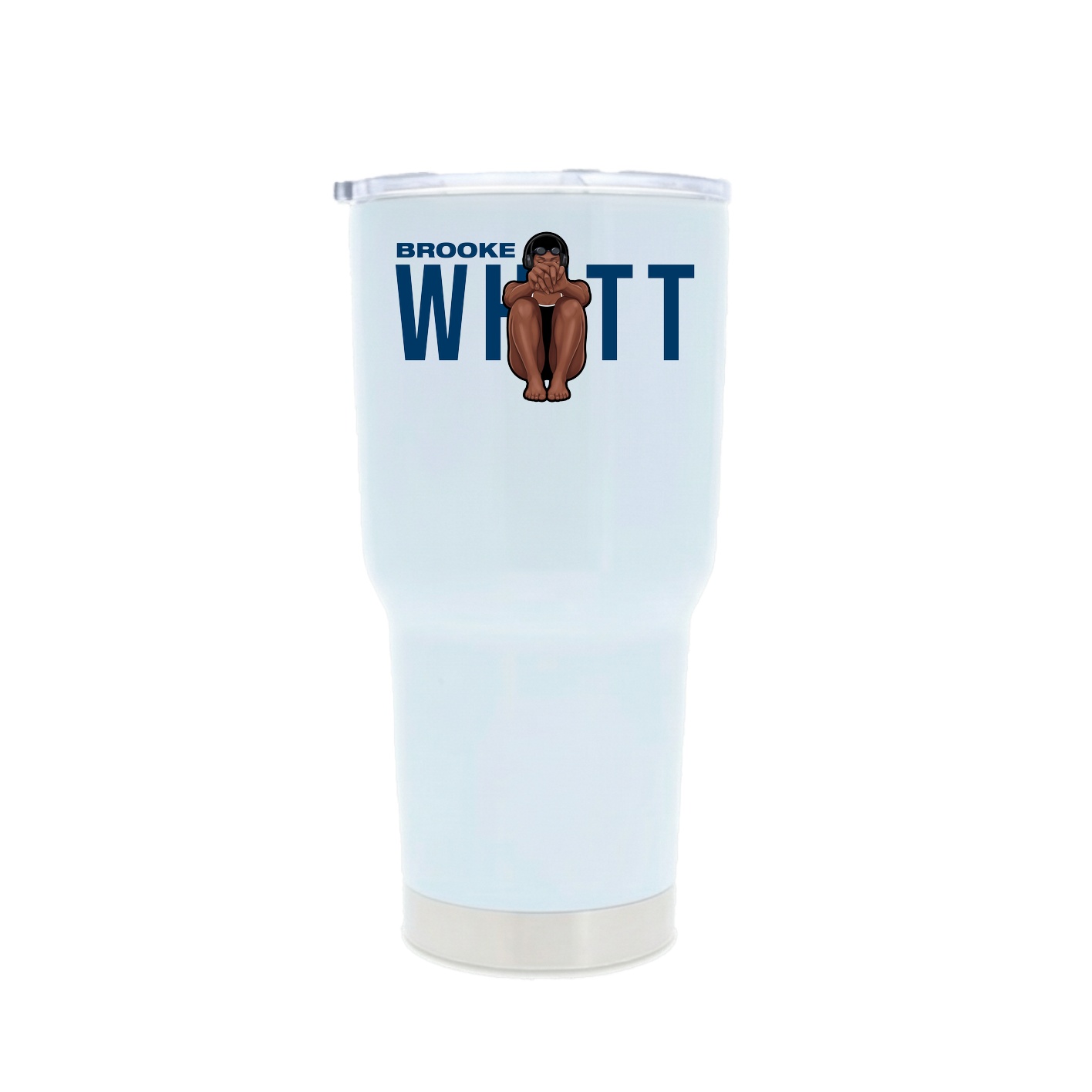 30oz Stainless Steel Tumbler — Player Name in White