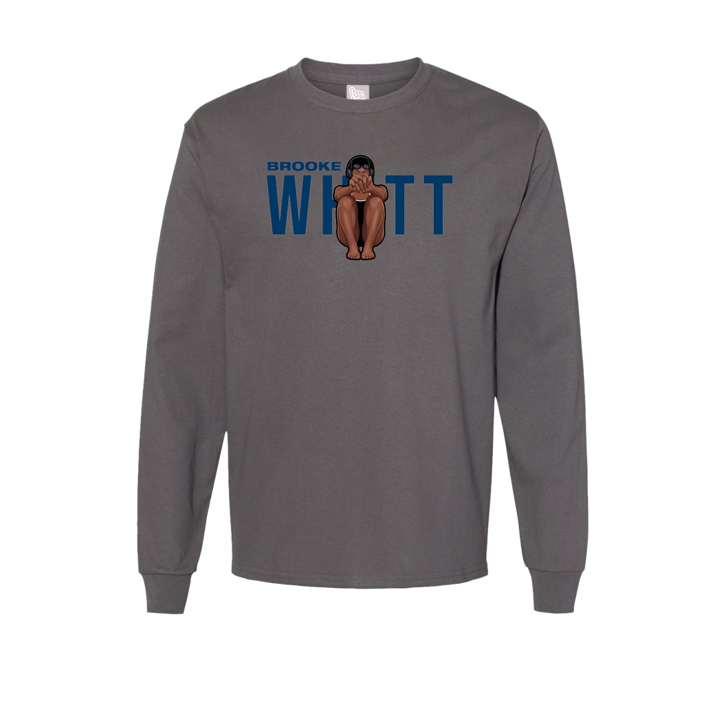 Long Sleeve Tee — Player Name in Grey