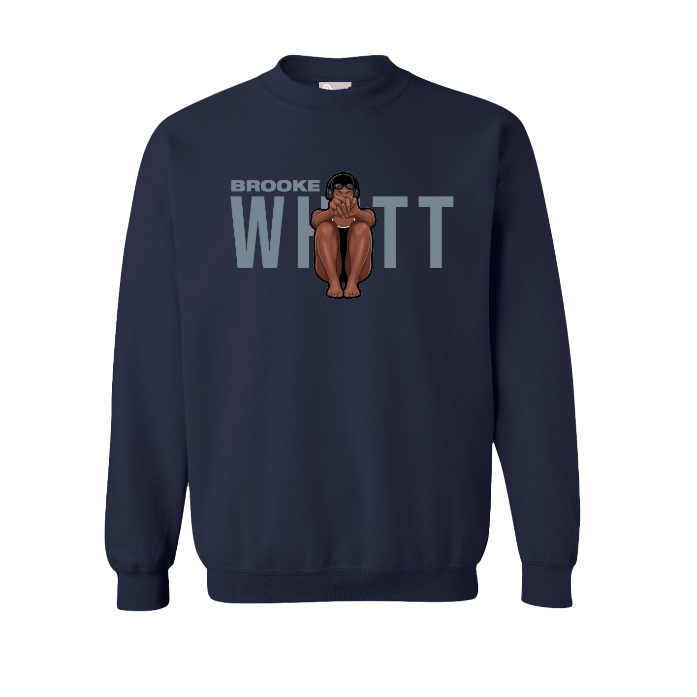 Fleece Crew — Player Name in Navy