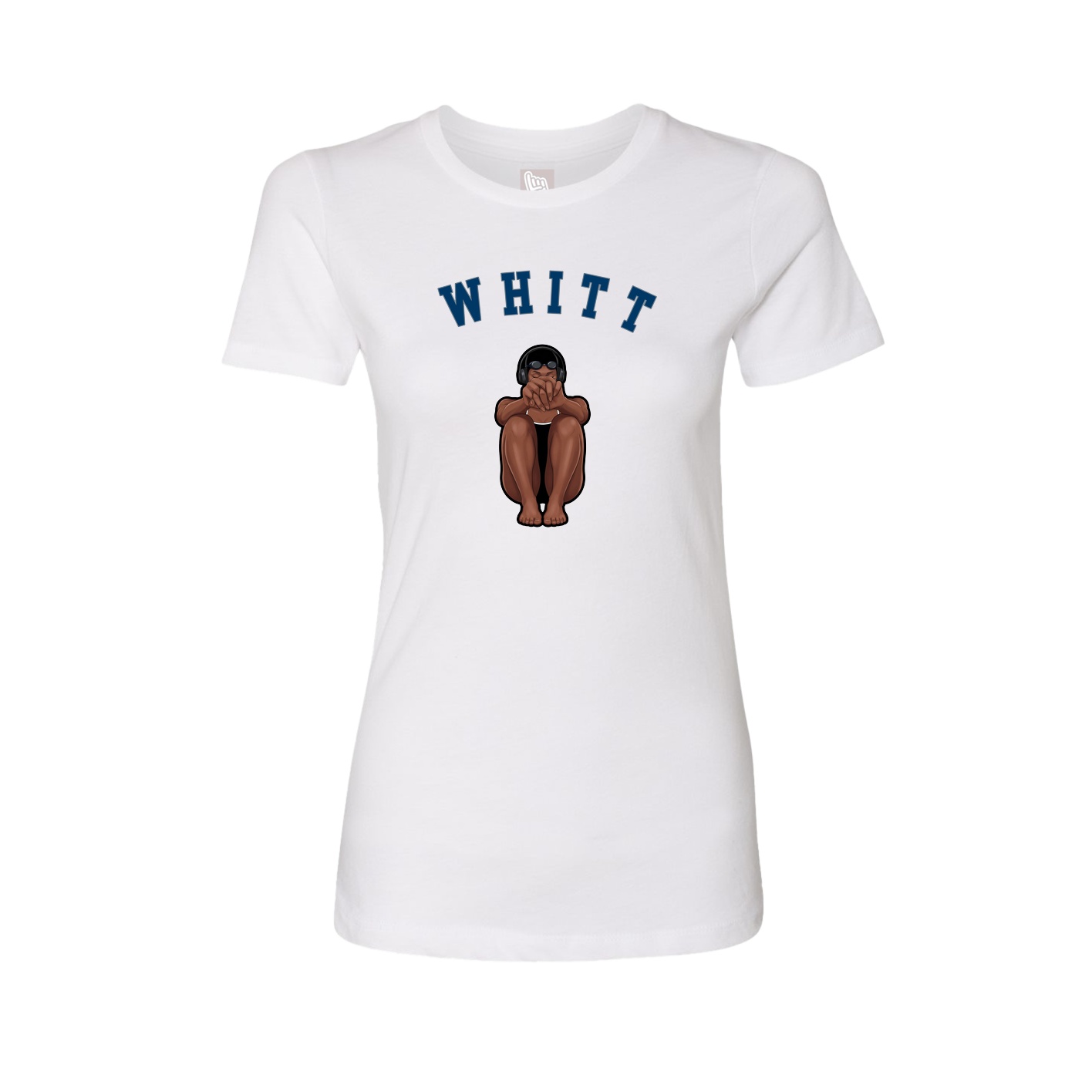 Fitted Women's Tee — Shirsey Arch in White