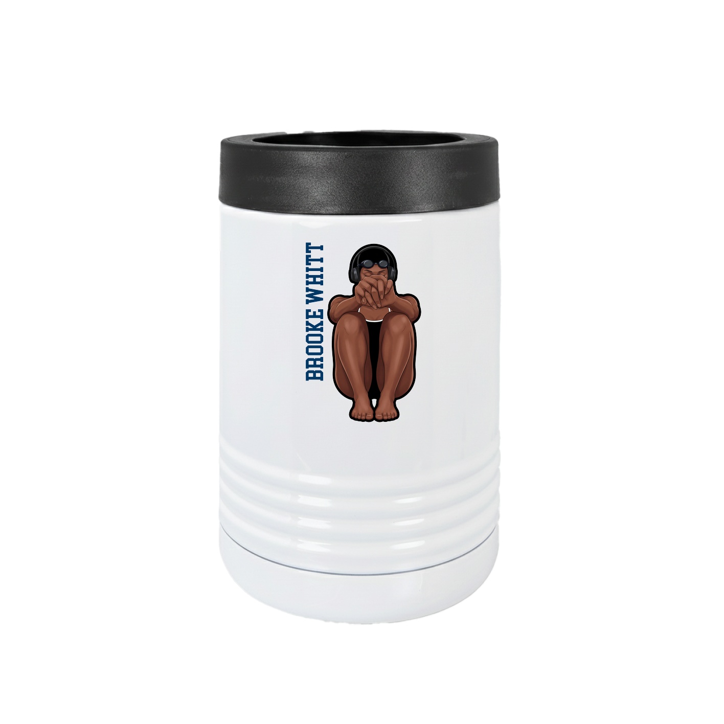 Beverage Holder — Name Vertical in White