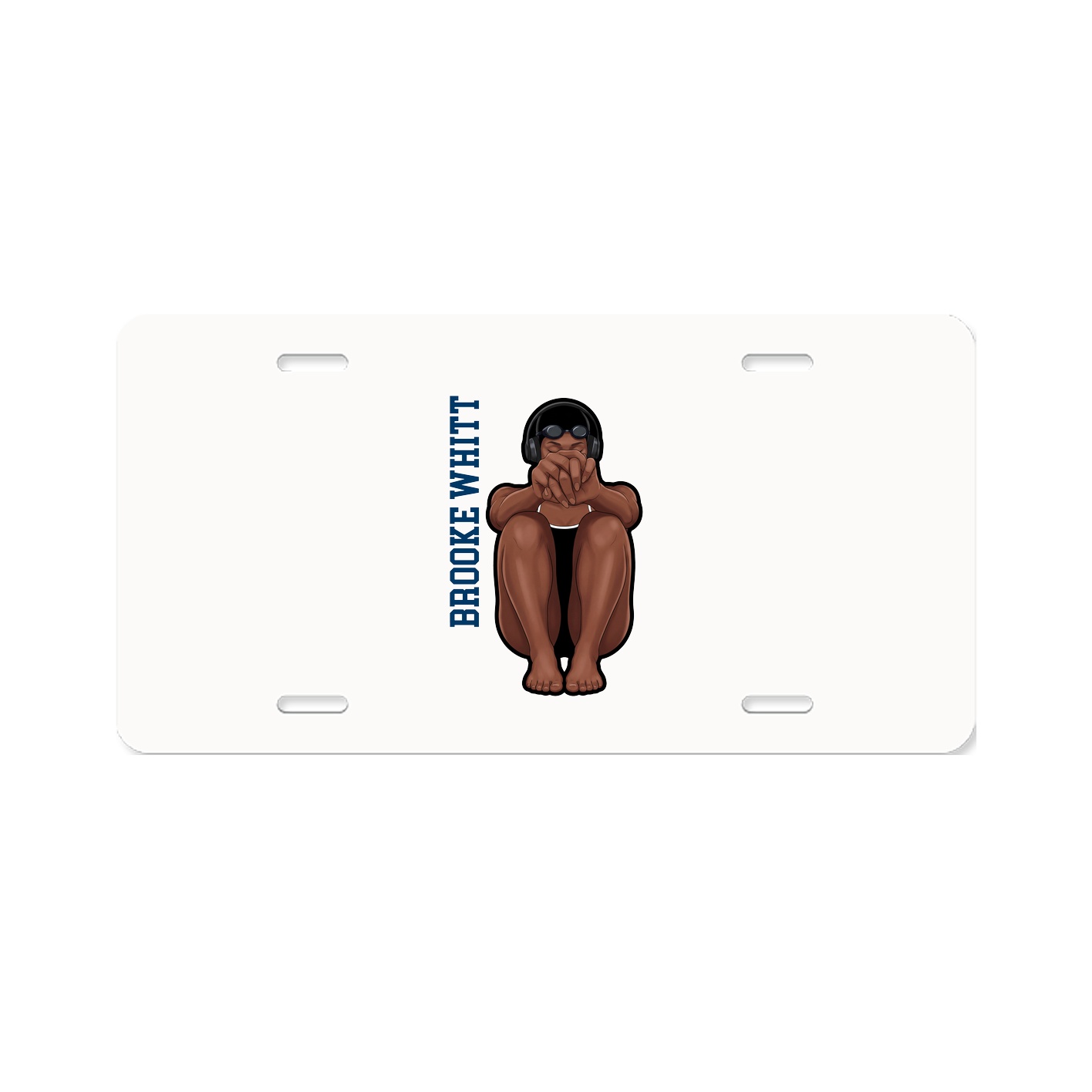 License Plate — Name Vertical in Classic