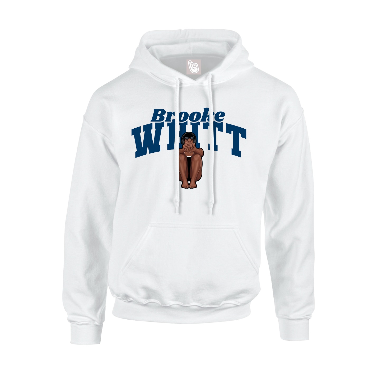 Youth Hoodie — Signature Arch in White