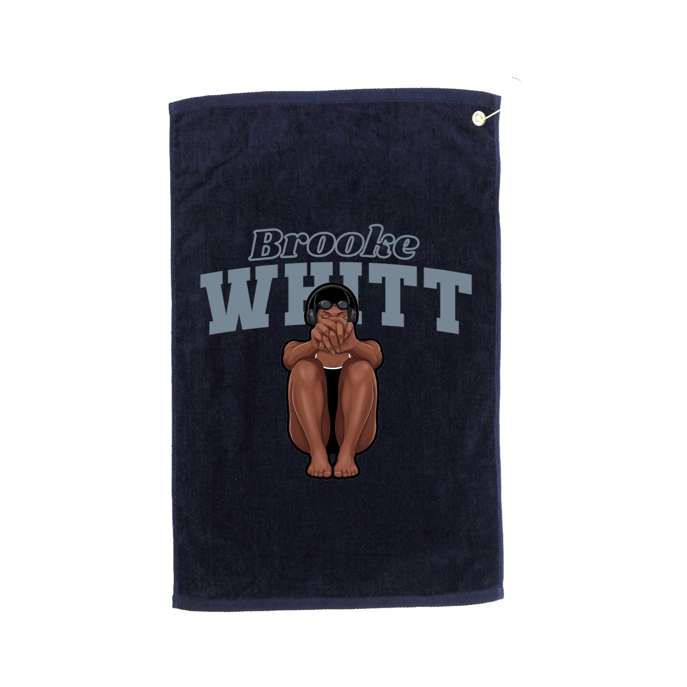 Golf Towel — Name Arch in Navy