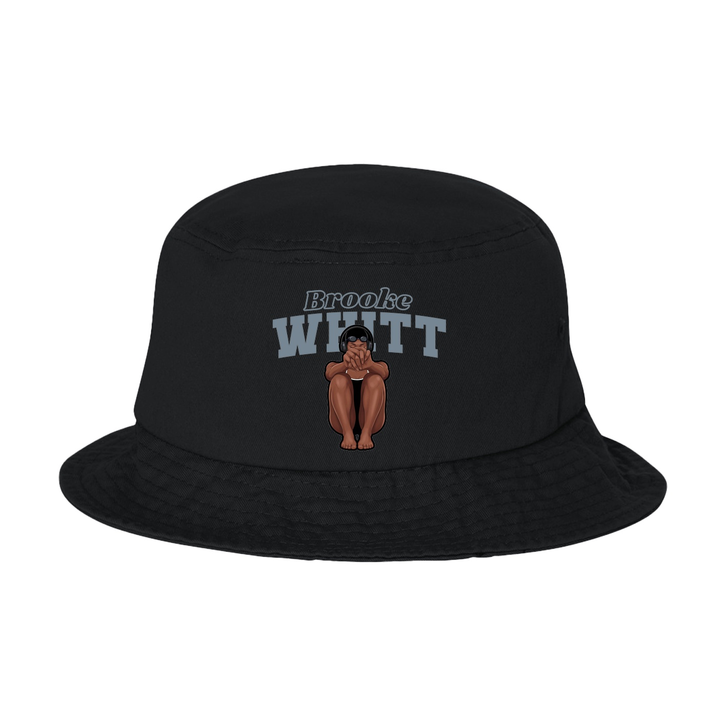 Bucket Cap — Name Arch in Black