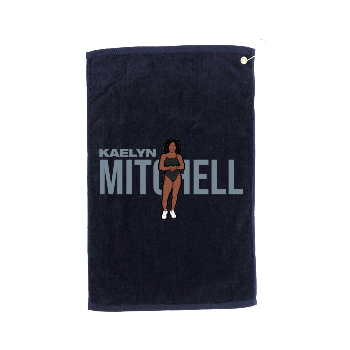 Golf Towel — Player Name in Navy