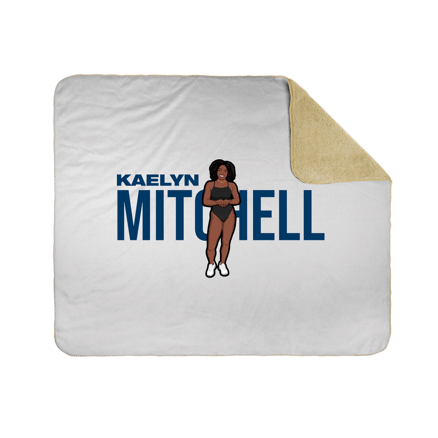 Throw Blanket — Player Name in White
