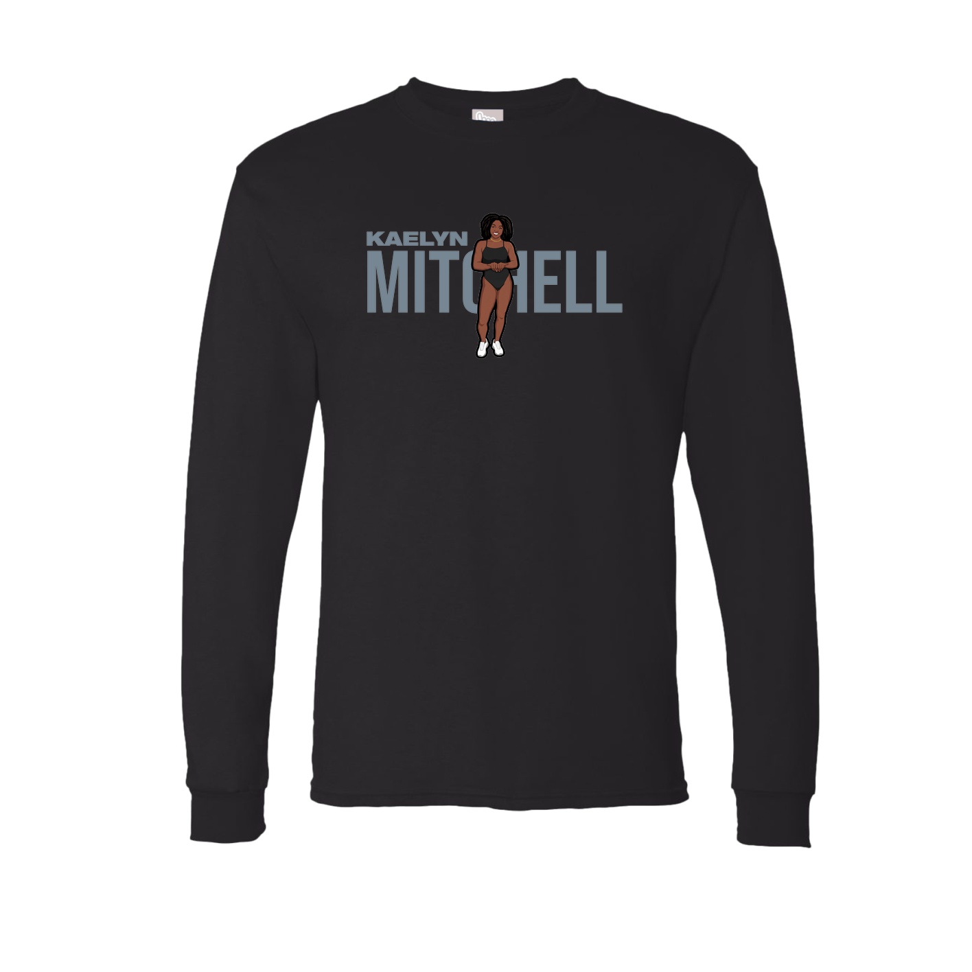 Long Sleeve Tee — Player Name in Black