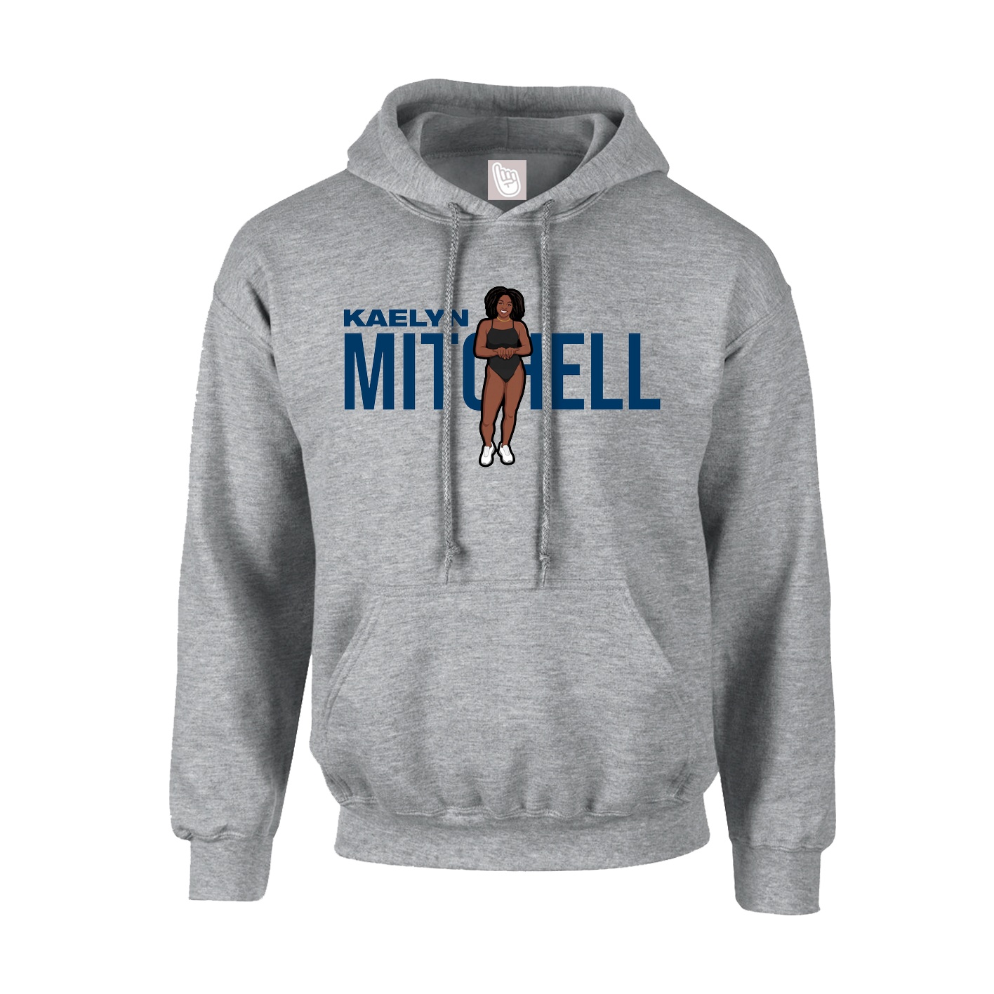 Youth Hoodie — Player Name in Grey