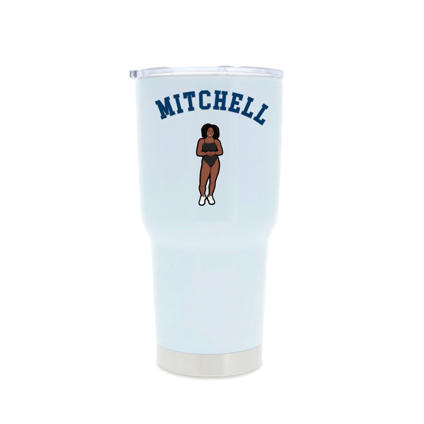 30oz Stainless Steel Tumbler — Shirsey Arch in White