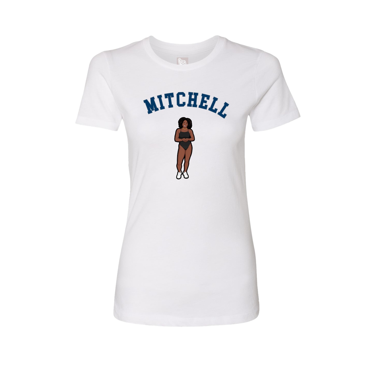 Fitted Women's Tee — Shirsey Arch in White