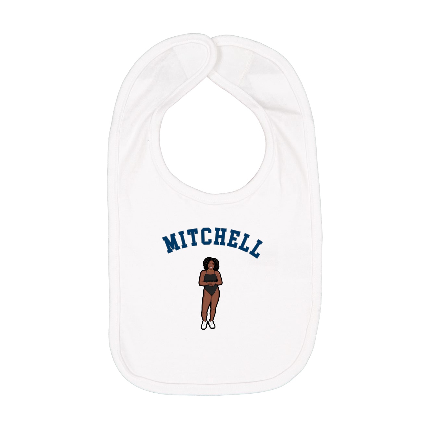 Infant Bib — Shirsey Arch in White
