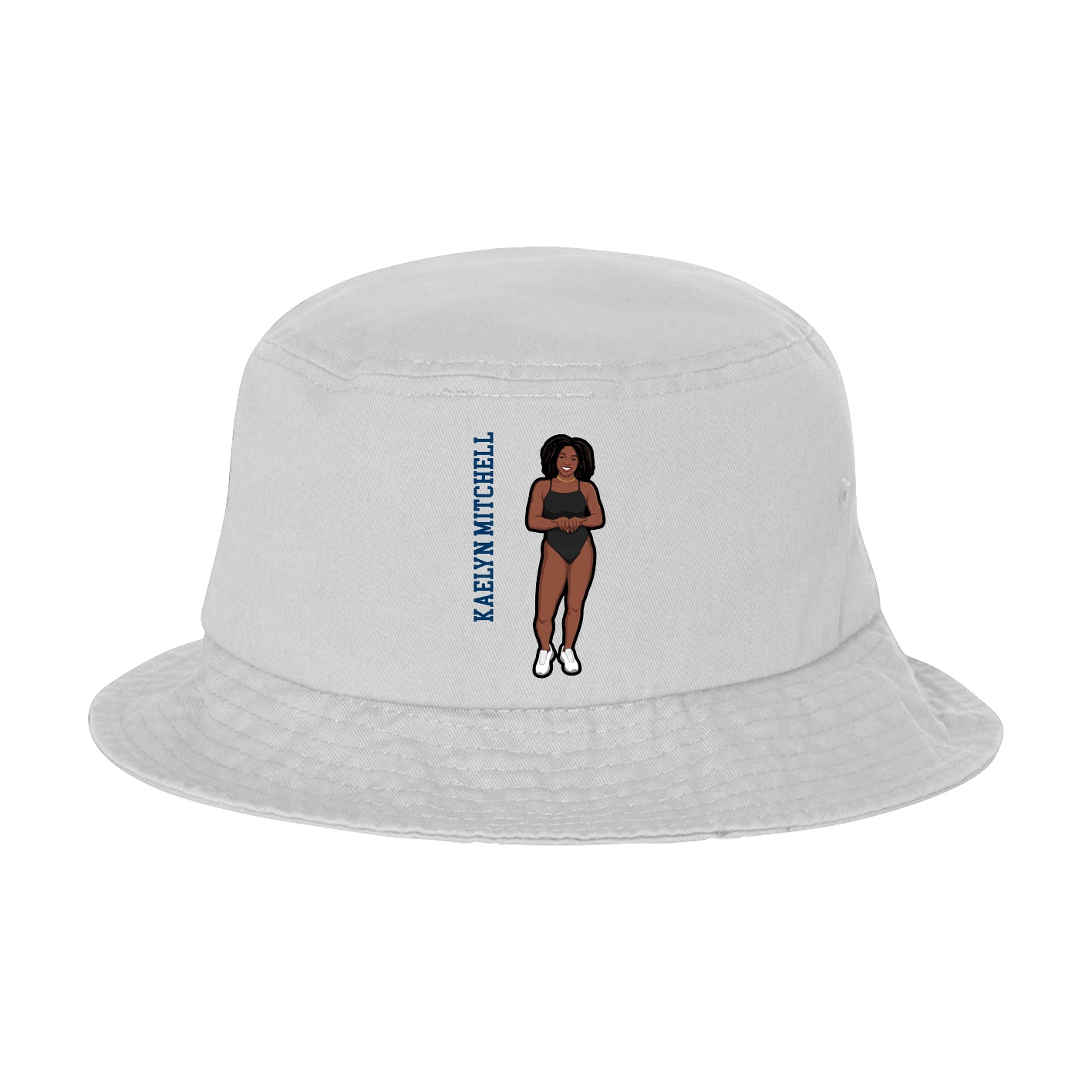 Bucket Cap — Name Vertical in White