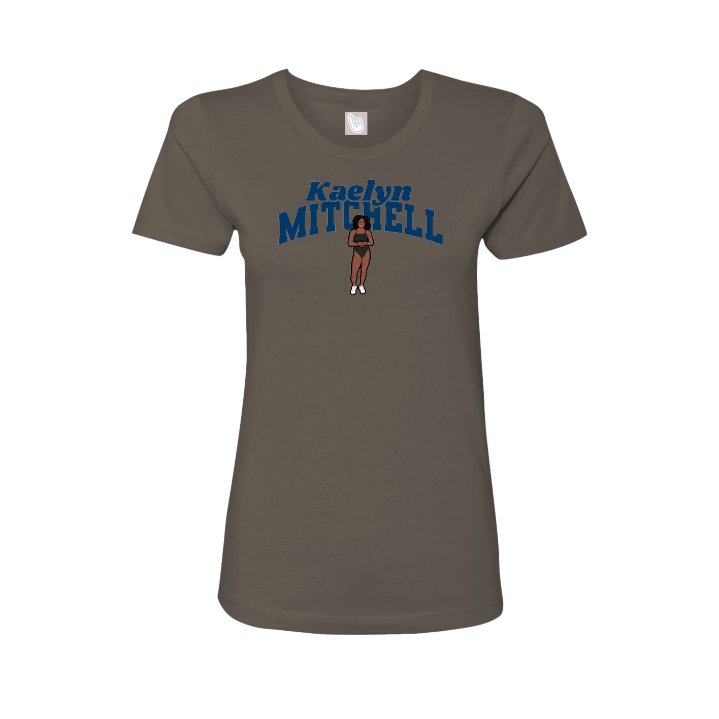 Fitted Women's Tee — Signature Arch in Grey