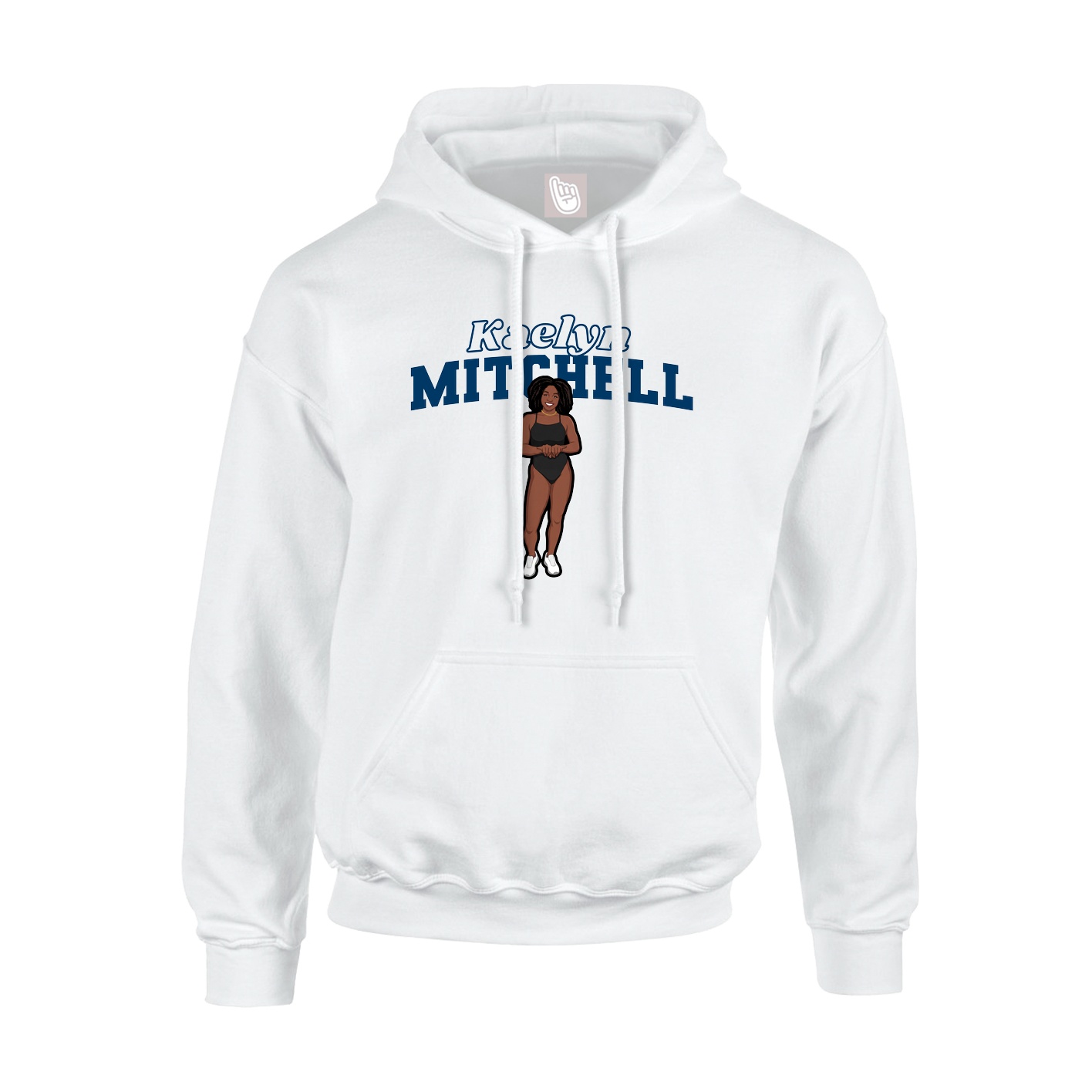 Hoodie — Name Arch in White