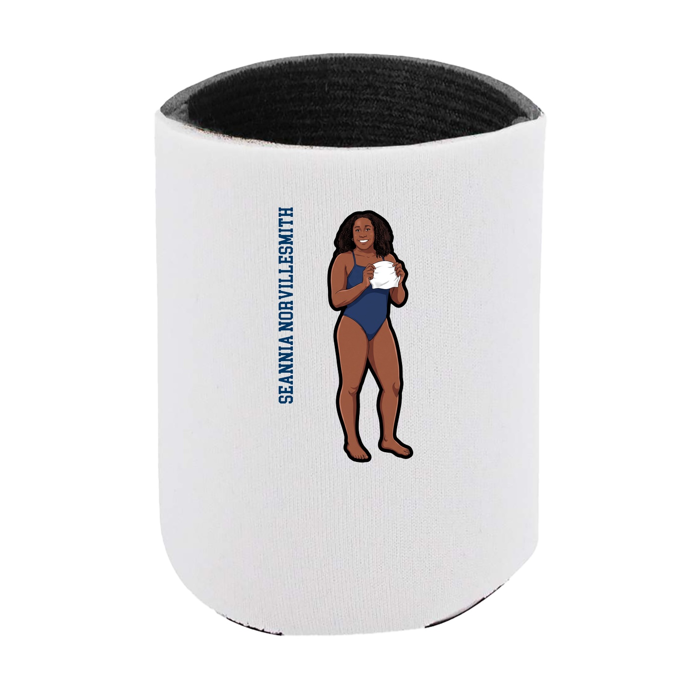 Can Holder — Name Vertical in White