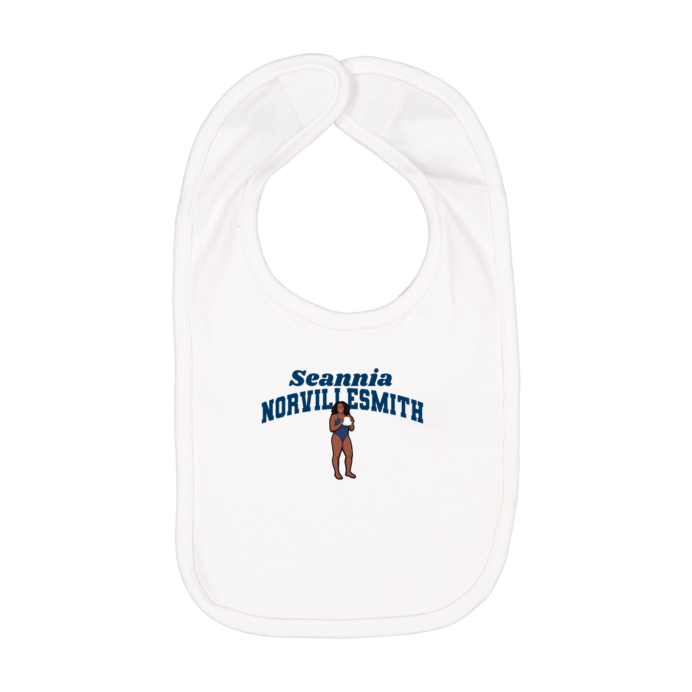 Infant Bib — Signature Arch in White