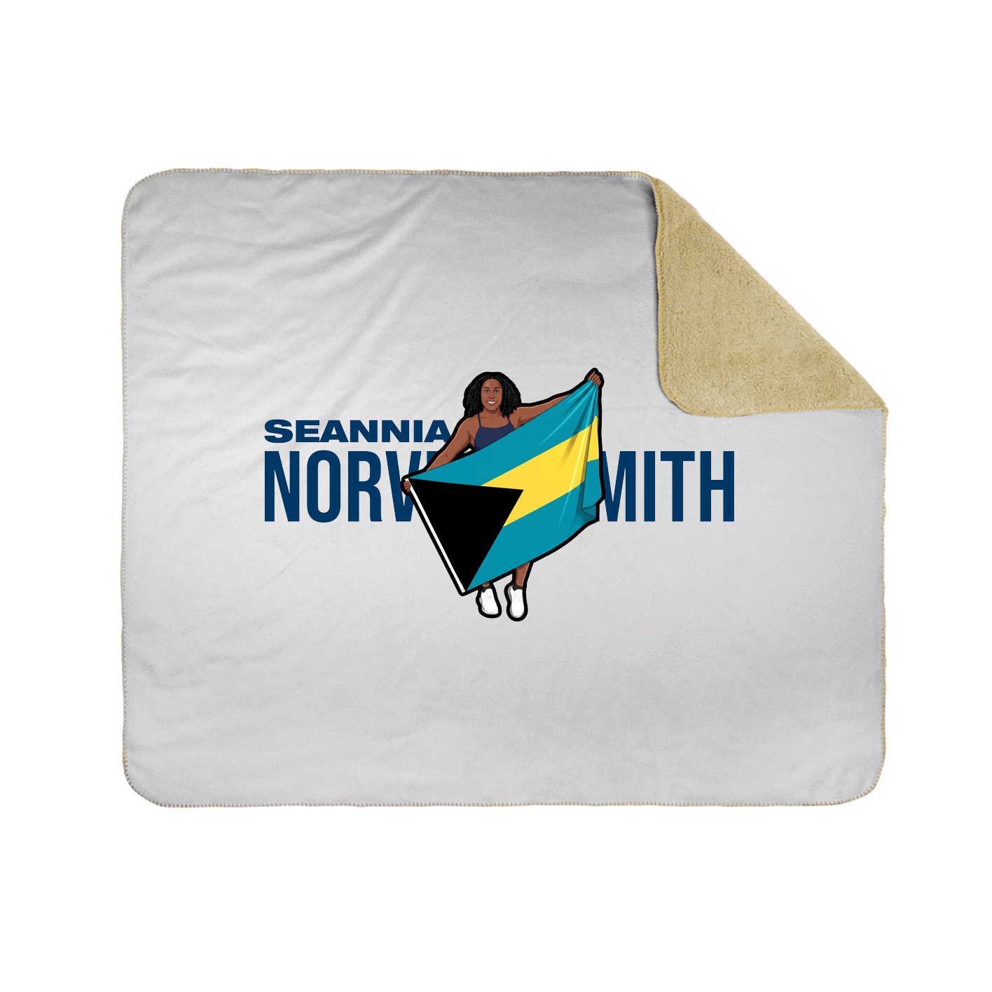 Throw Blanket — Player Name in White