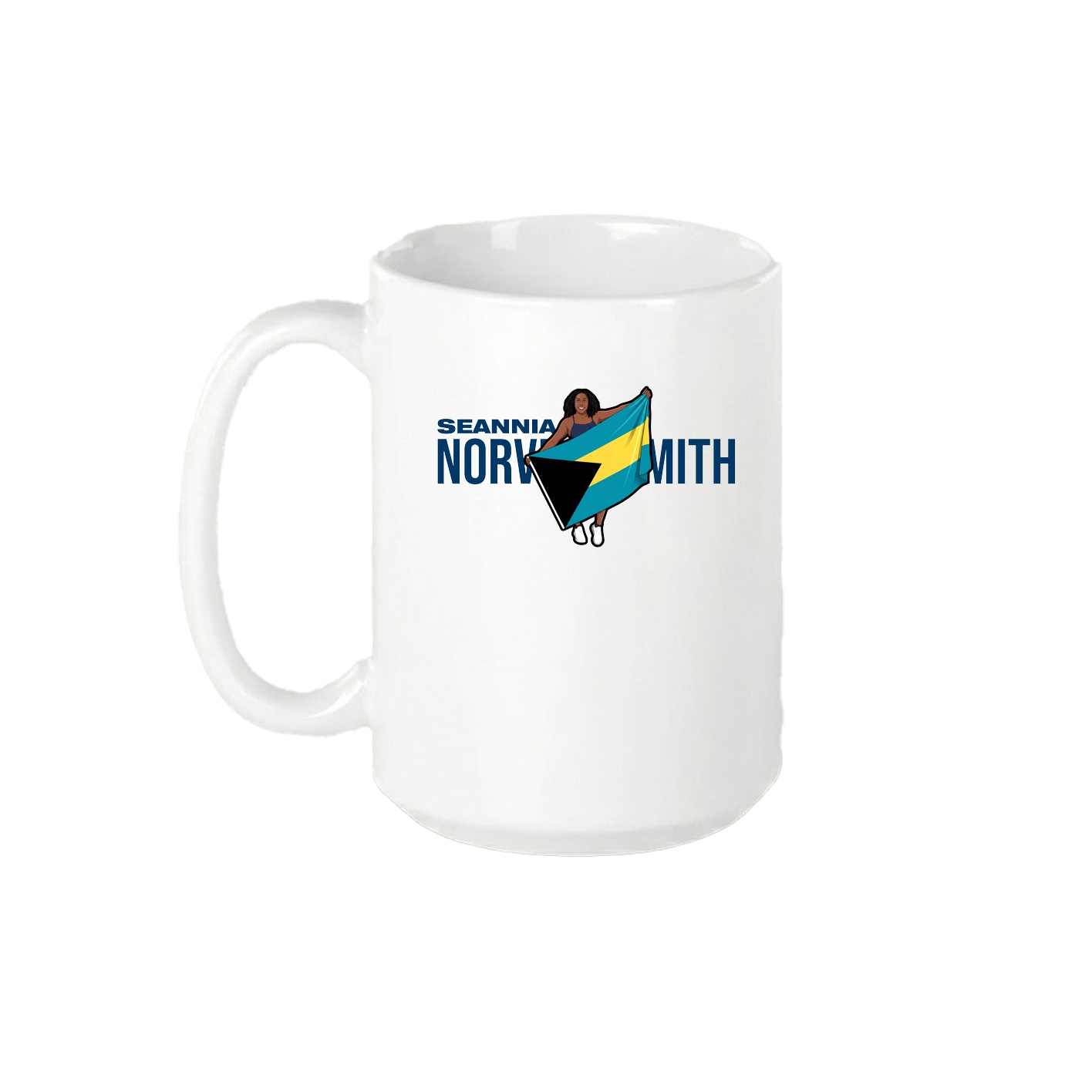 15oz Coffee Mug — Player Name in White
