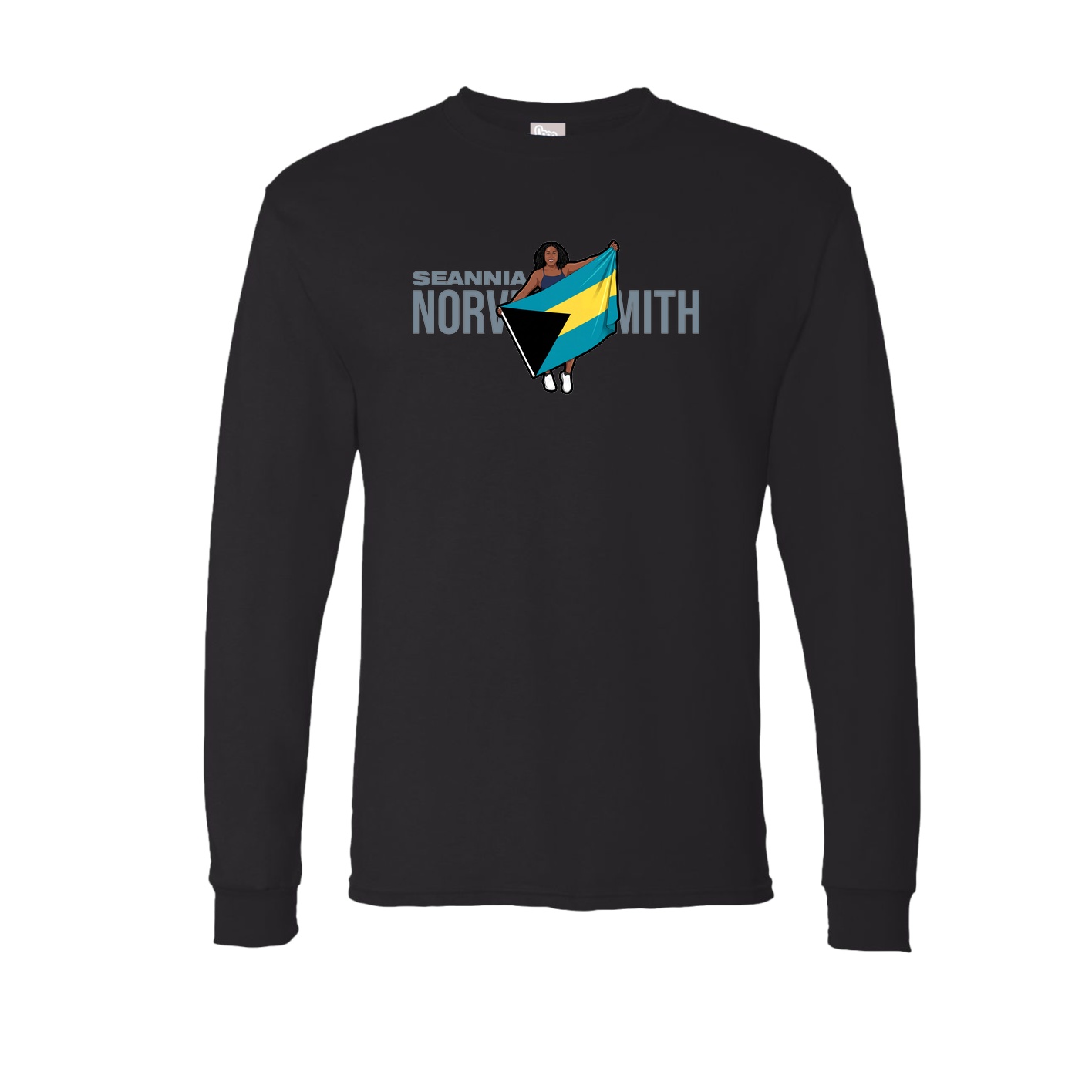 Long Sleeve Tee — Player Name in Black