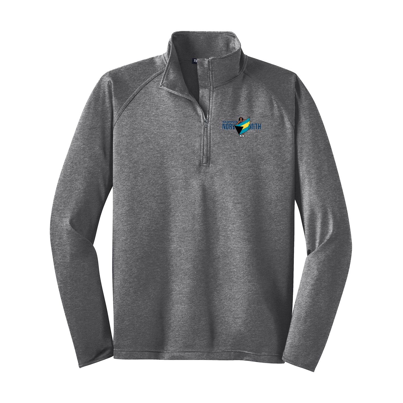 Q-Zip Pullover — Player Name in Grey