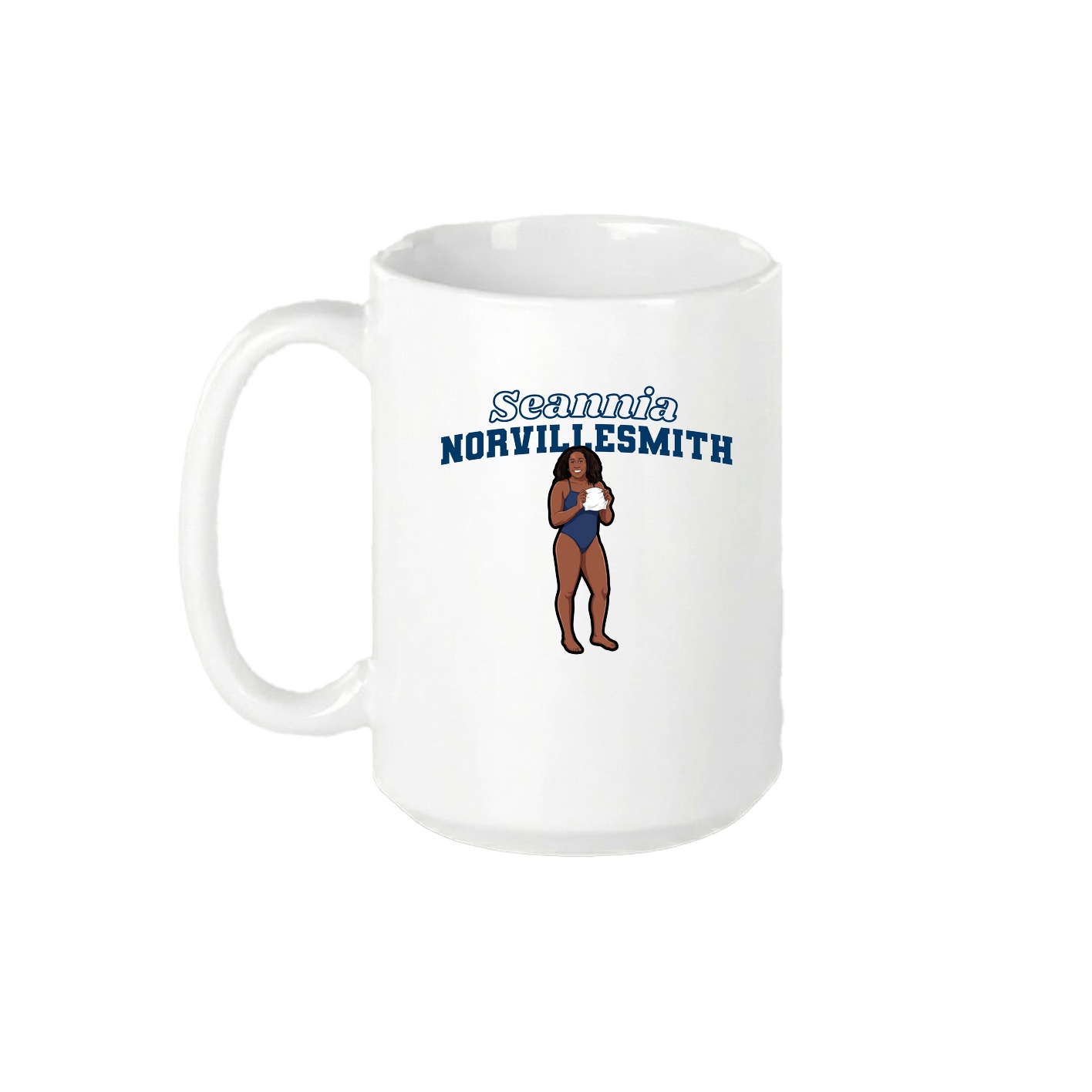 15oz Coffee Mug — Name Arch in White