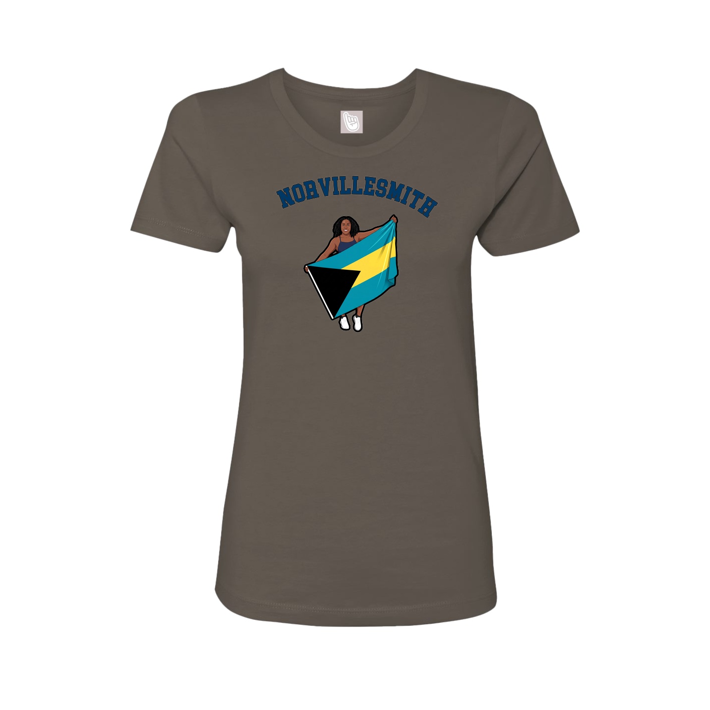 Fitted Women's Tee — Shirsey Arch in Grey