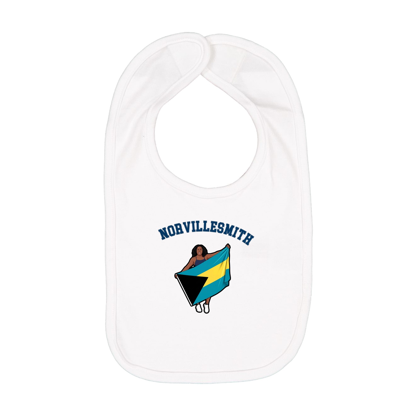 Infant Bib — Shirsey Arch in White