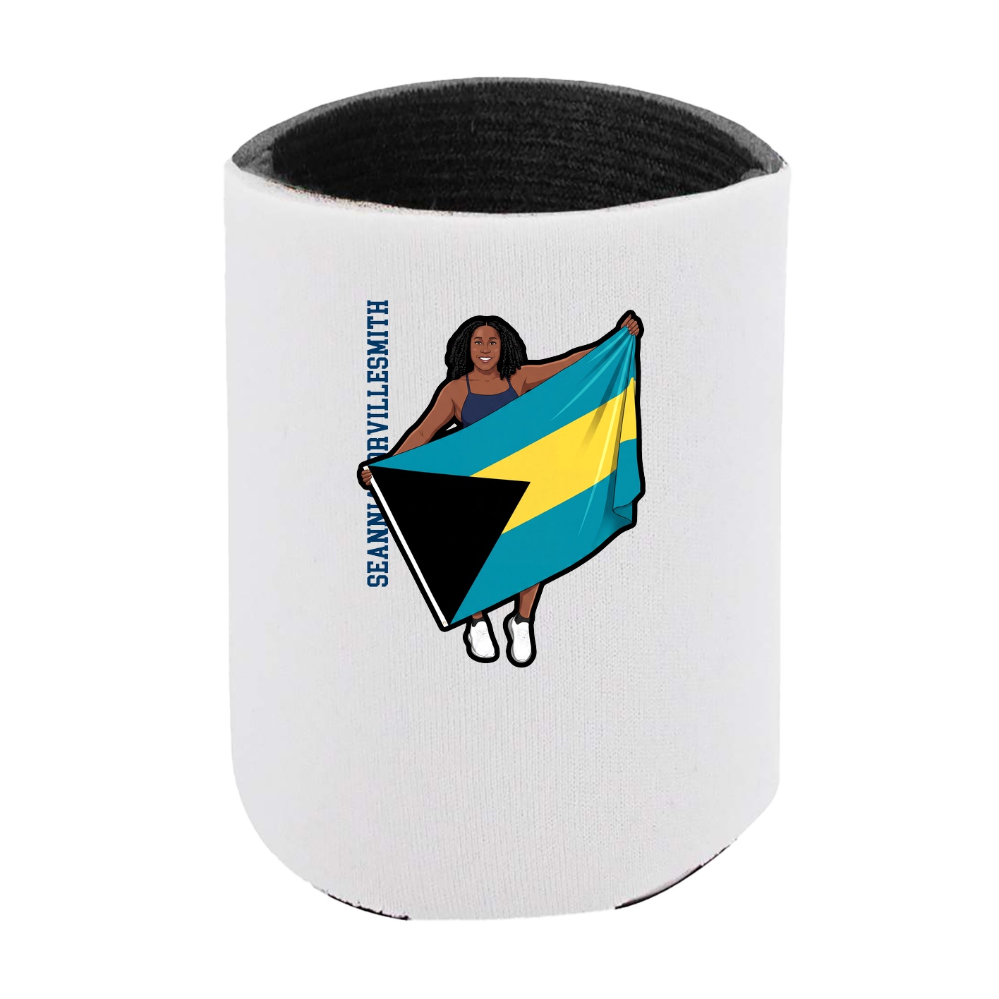 Can Holder — Name Vertical in White