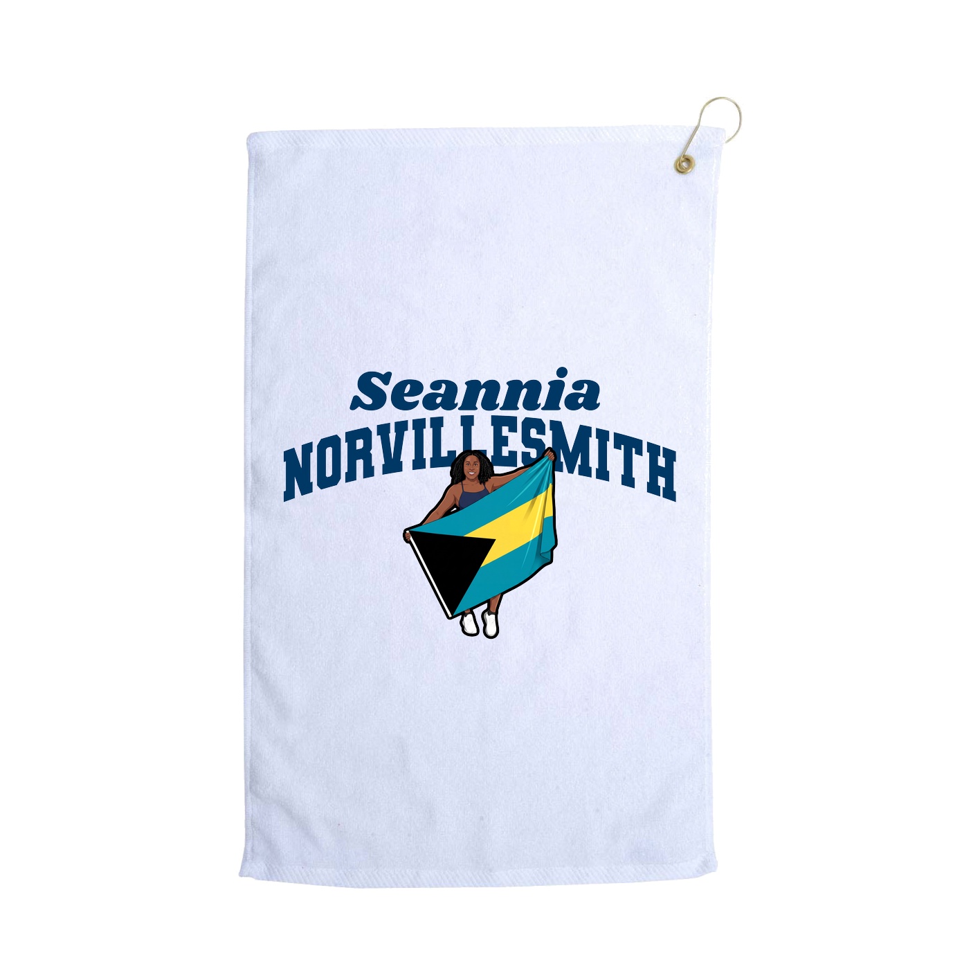 Golf Towel — Signature Arch in White