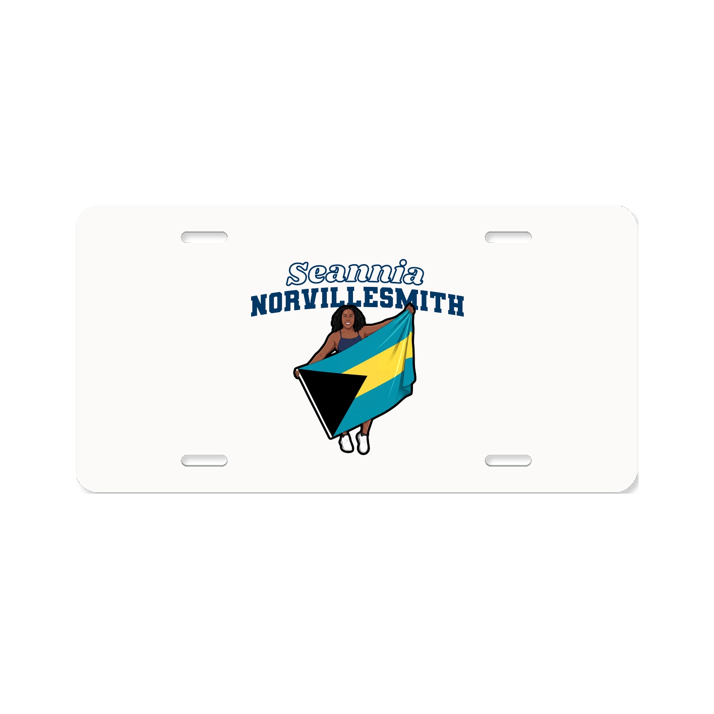 License Plate — Name Arch in Classic