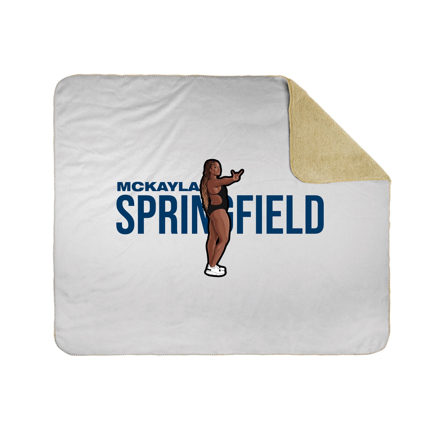 Throw Blanket — Player Name in White