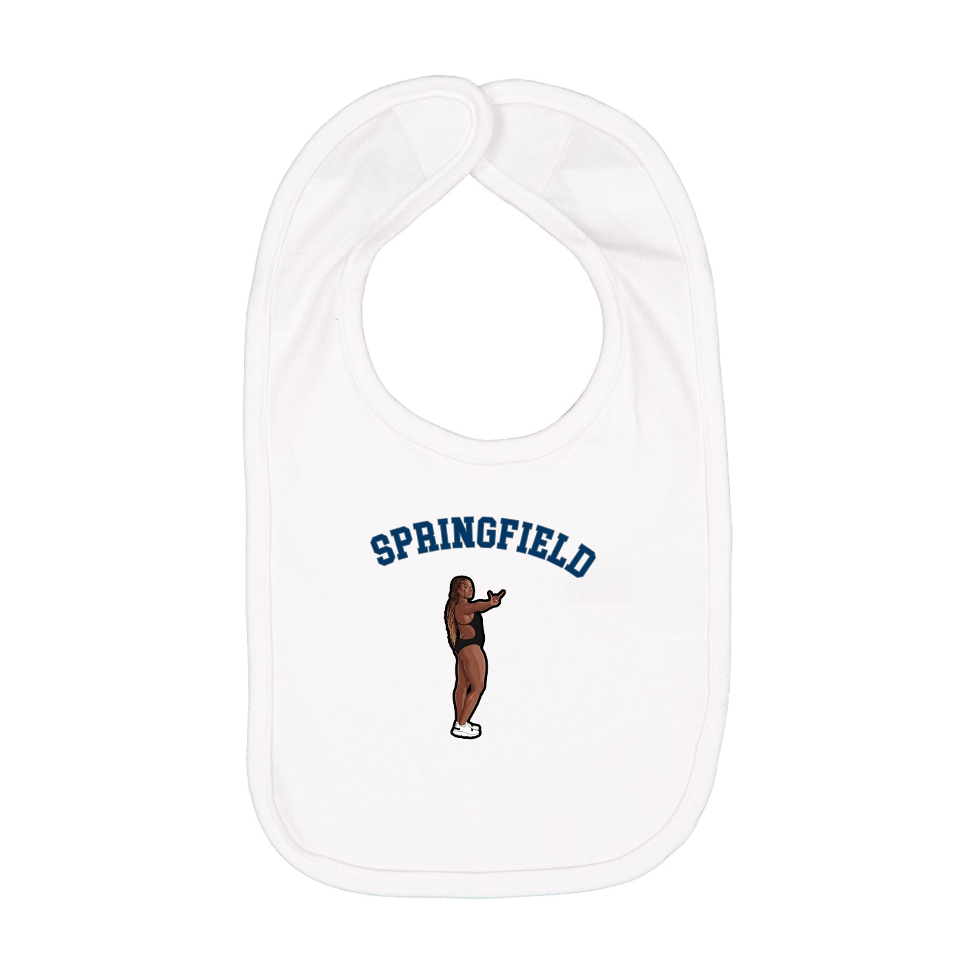 Infant Bib — Shirsey Arch in White
