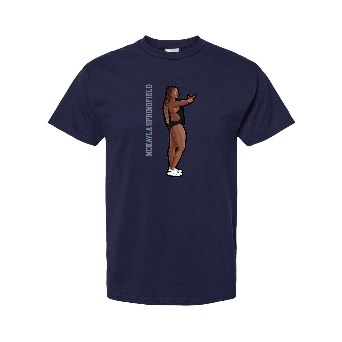 Youth Tee — Name Vertical in Navy