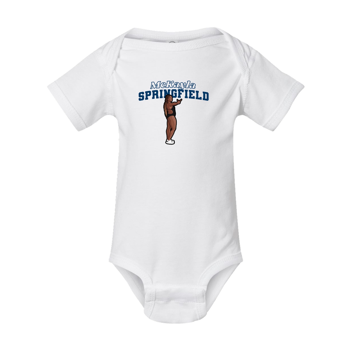 Baby Onesie — Name Arch in White