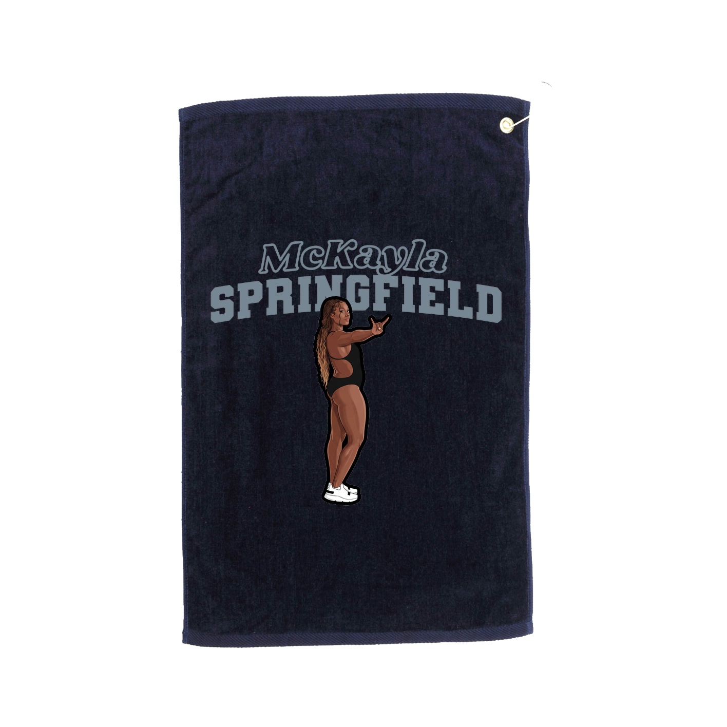 Golf Towel — Name Arch in Navy