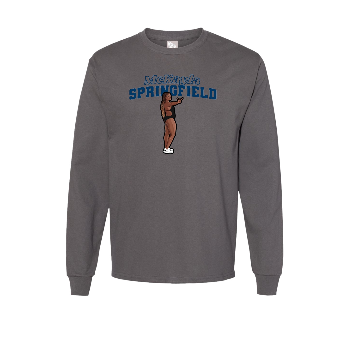 Long Sleeve Tee — Name Arch in Grey