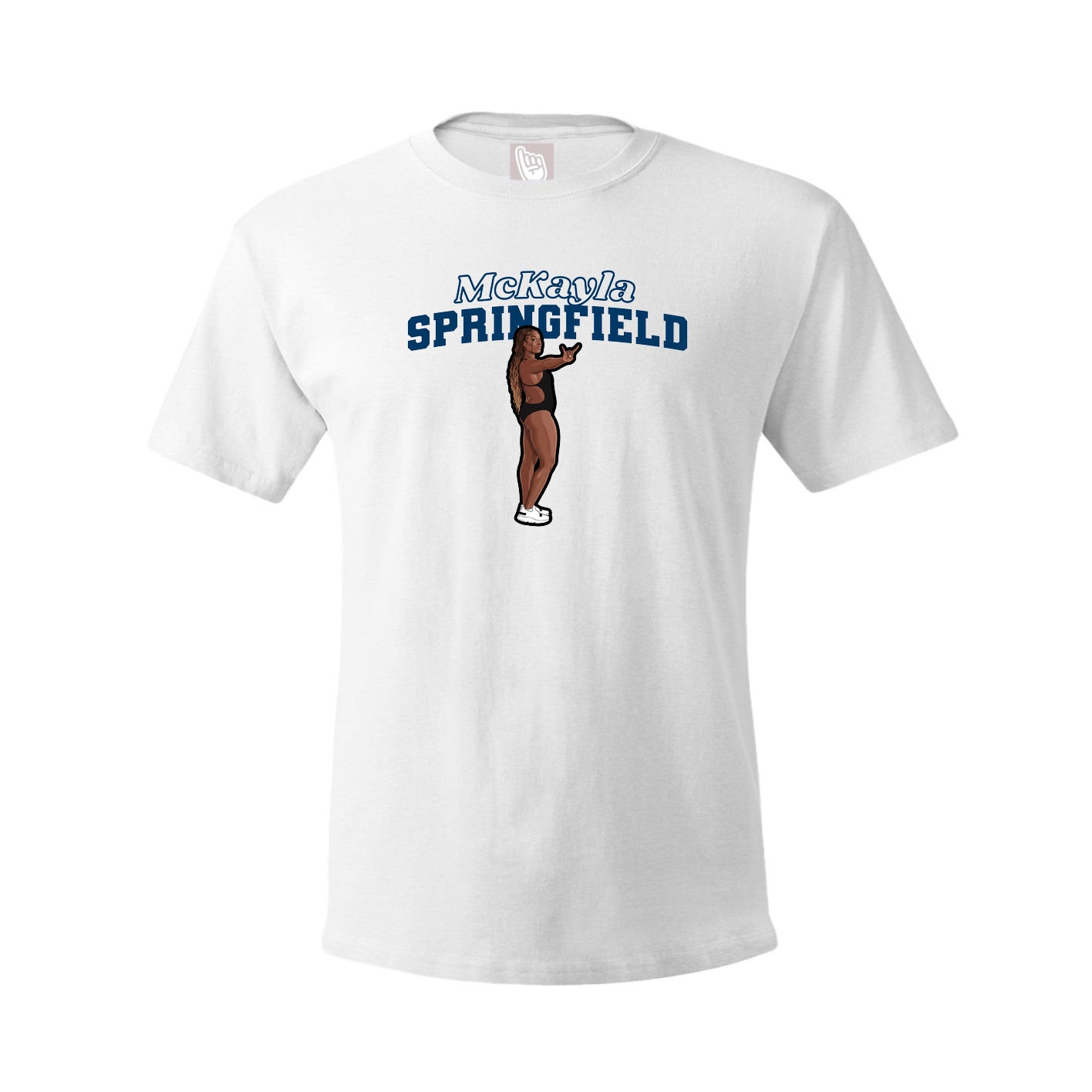 Youth Tee — Name Arch in White