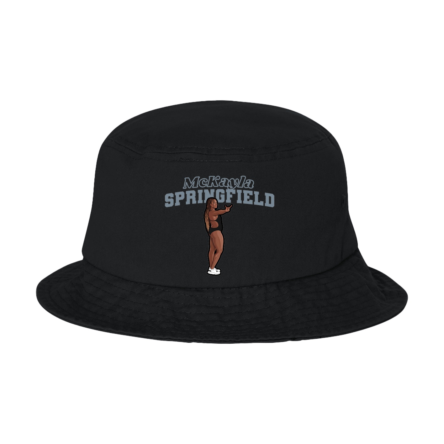 Bucket Cap — Name Arch in Black